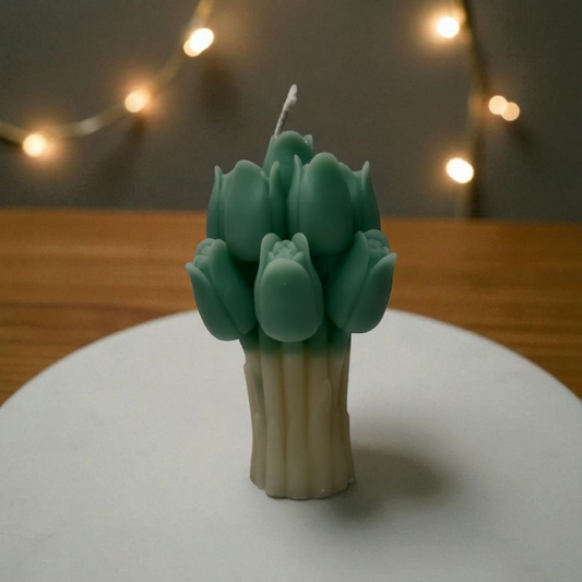 Tulip Bouquet Candle – Aesthetic Floral Soy Wax Candle