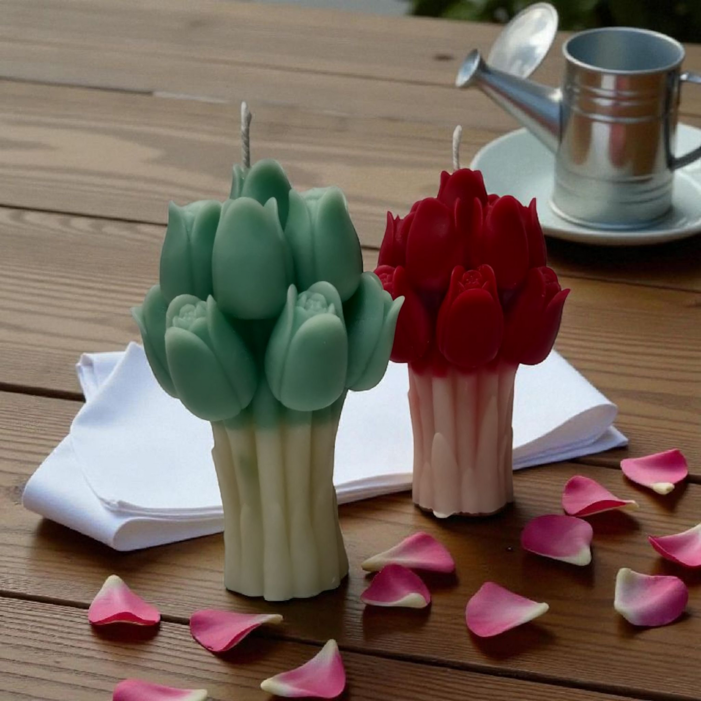 Tulip Bouquet Candle – Aesthetic Floral Soy Wax Candle