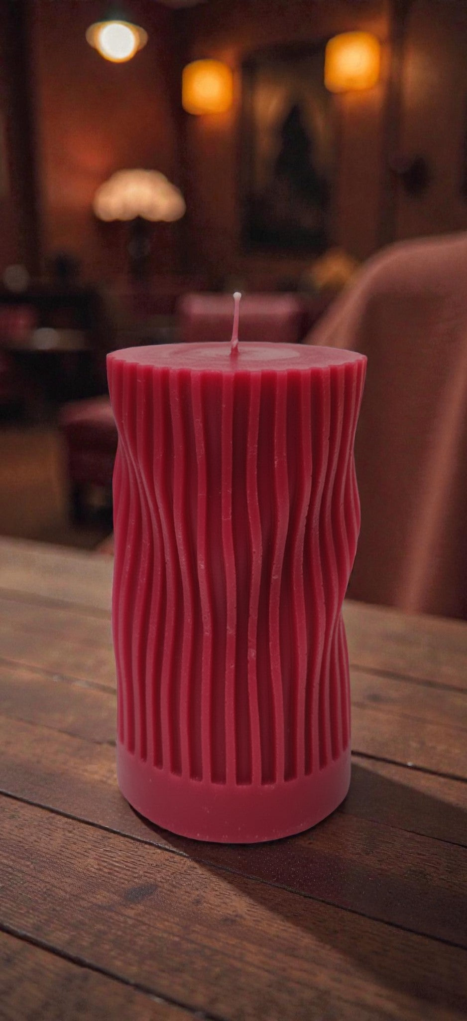Ripple Pillar Candle